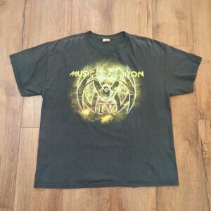 VTG Music As A Weapon Adult‎ XL Shirt Punk Grunge Rock Metal Biker Skater 2009